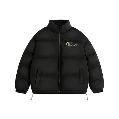 撞色星月印花基础款棉服