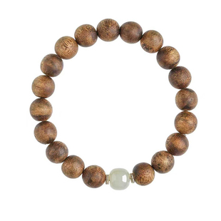 普陀山天然沉香手串男女真品和田玉沉香木手链礼物