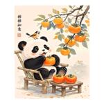 柿柿如意数字油画diy填充成人手工风景无聊解闷填色丙烯油彩画画