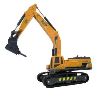 破碎机玩具车钻地机抓木机碎石车修路车男孩德立信儿童工程车模型