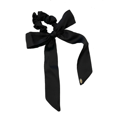 法式慵懒蝴蝶结飘带缎面发圈头绳