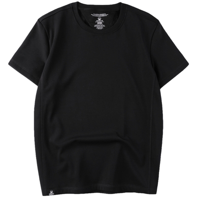 大码加绒打底衫纯色短袖男装男士