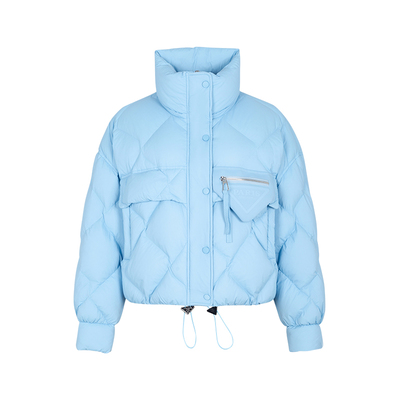 郁香菲优雅立领短款羽绒服女