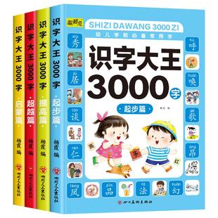 识字书幼儿认字 识字大王3000字 幼儿识字启蒙认字卡片 识字卡3000字幼儿园认字神器 儿童宝宝看图学字全套启蒙早教书绘本有声伴读