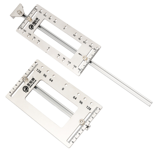 衣柜门把手开孔安装神器不锈钢多功能木工模具辅助拉手打孔定位器