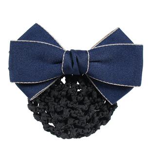 头花女网兜女士盘发护士银行餐饮空姐职业发网蓝色头饰发饰2026新