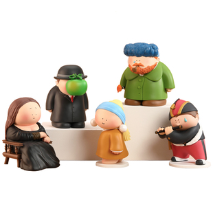 【大美术馆】大艺术家摆件珍珠耳环少女梵高蒙娜丽莎手办生日礼物