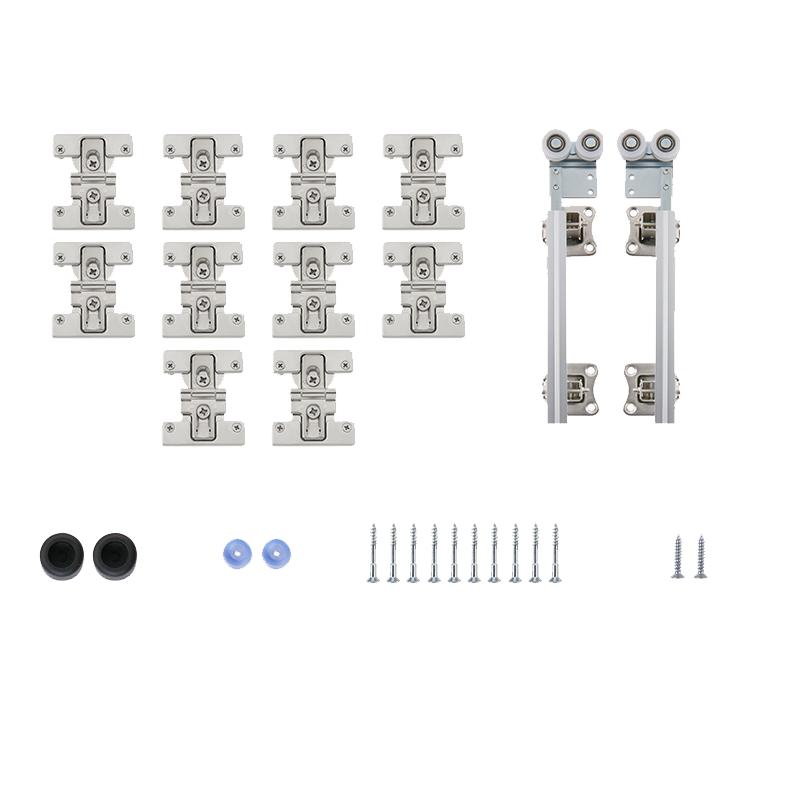 固特无下轨衣柜折叠门五金配件过道门衣帽间推拉移门吊轨滑轮轨道