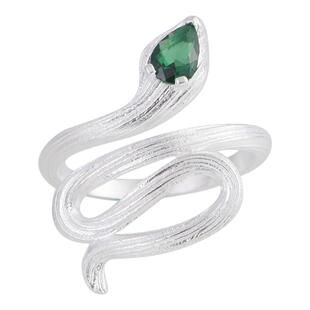 S925纯银蛇戒指素银本色款小众设计开口女士可调节盘蛇十二生肖蛇