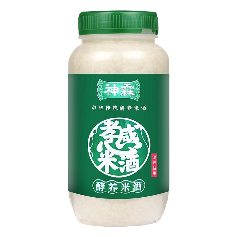 神霖孝感米酒糯米甜酒酿醪糟佬米酒月子餐米酒湖北特产1060gX2瓶