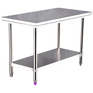商用不锈钢操作台不锈钢置物架不锈钢桌子长方形加厚不锈钢工作台