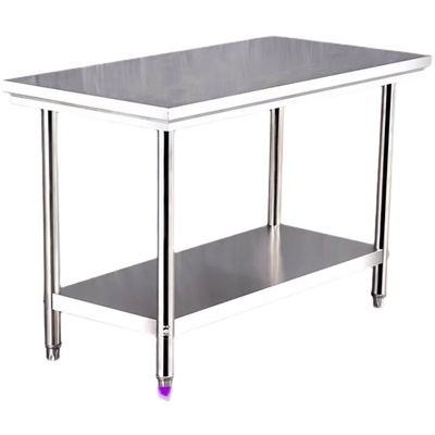 商用不锈钢操作台不锈钢置物架不锈钢桌子长方形加厚不锈钢工作台