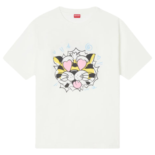 KENZO高田贤三 男士潮牌虎头时尚休闲圆领短袖T恤 FG55TS4034SG