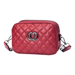 AUSDIOCA/澳迪佳2025新款小方包女包真皮相机包菱格小香风斜挎包