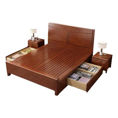 自主现代中式2橡胶木便宜实木