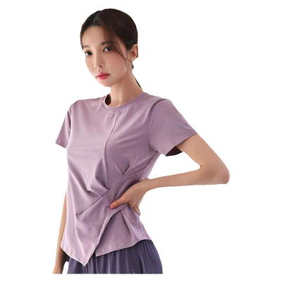 跑步户外健身运动服女夏季薄款网红速干显瘦大码瑜伽服t恤衣短袖