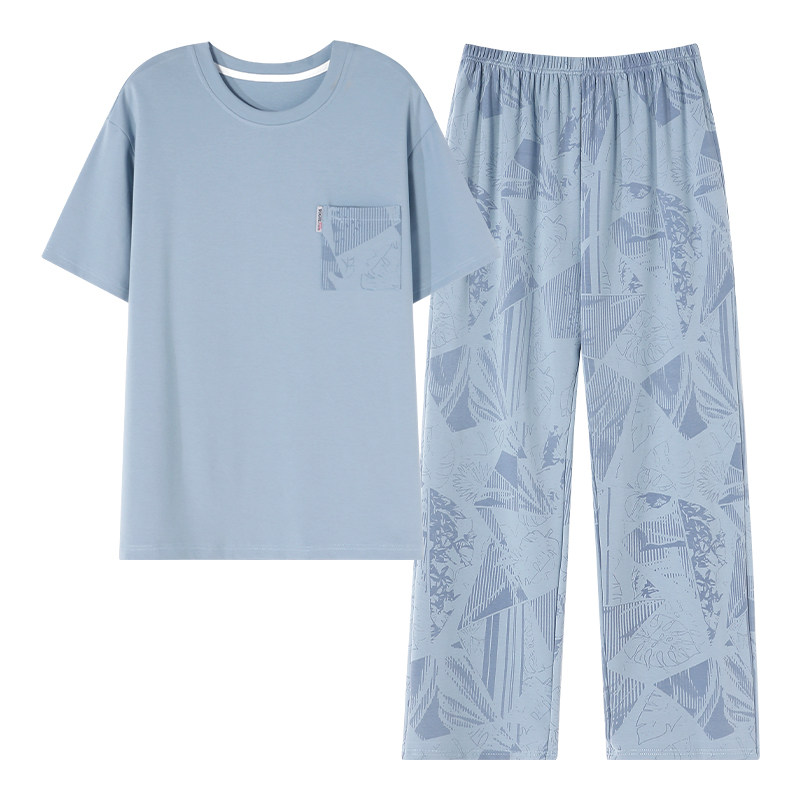 2026新款夏季纯棉短袖家居服男