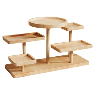 摆摊展示架阶梯实木创意饰品摆件展示台陈列架收纳点心多肉ins