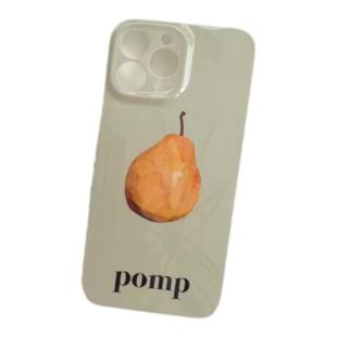 pomp原创设计手绘梨全包防摔手机壳适用11苹果12/13promax创意ins