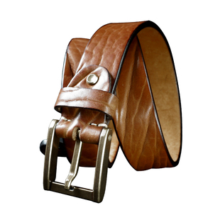 加长码纯牛皮男士皮带铜扣5.5-6.0厚复古休闲野牛纹头层牛皮腰带