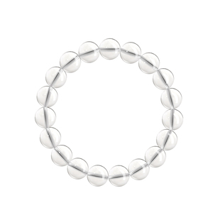 庆祥泰官方正品天然白水晶手串高端纯净体串珠手链女珠宝级礼盒装