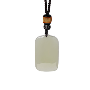 宫里上新和田玉吊坠男天然正品玉石项链平安无事牌生日礼物送男友