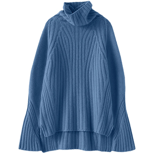 藏肉显瘦!重磅加厚高领山羊绒衫女100纯羊绒毛衣粗棒针秋冬季