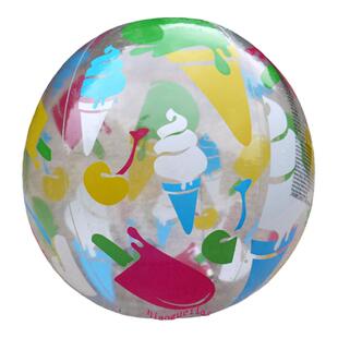 吹气式透明大球 61cm外贸充气水球充气球浮球沙滩排球嬉水球玩具