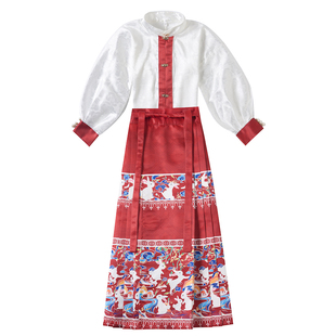 【云翼】春夏秋款儿女大童马面裙中国风改良汉服中式唐装2025新款