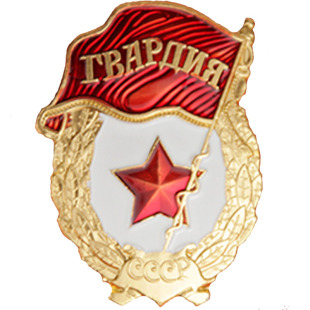 俄罗斯红场纪念品 苏联近卫军证章 迷你版襟领章 胜利日徽章胸花