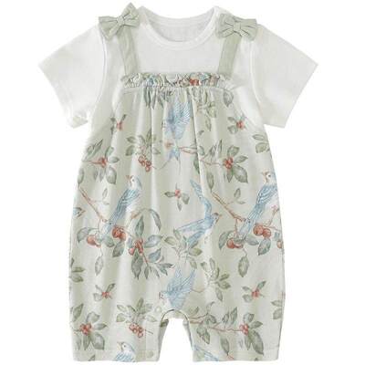 巴厘小猪女宝宝夏季连体衣哈衣