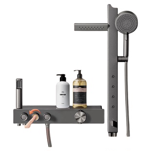 箭牌卫浴枪灰淋浴花洒套装无顶喷花洒简易浴缸水龙头家用增压喷头