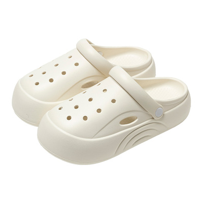 厚底洞洞鞋女款夏季外穿2025新款踩屎感防滑防臭户外沙滩包头凉拖