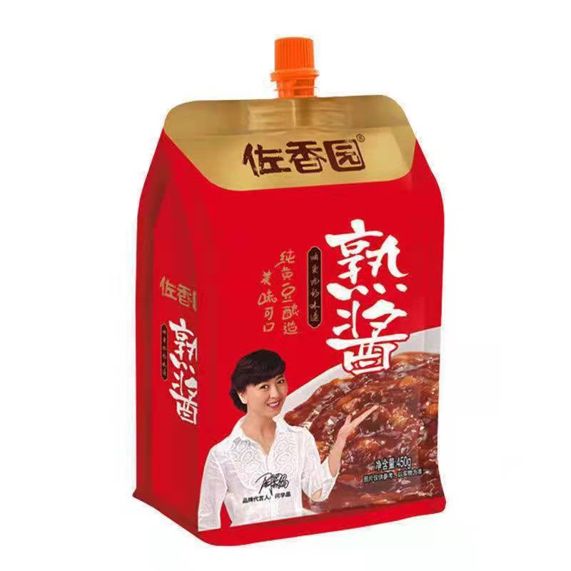 佐香园熟酱450g带嘴下饭蘸菜东北黄豆酱整件正宗农家美味食品包邮