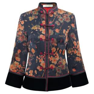 华族经典夹棉唐装上衣女士秋冬新款夹棉加厚对襟中式复古优雅旗袍