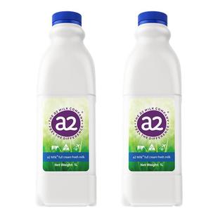 【4瓶装家庭推荐】a2全脂鲜牛奶学生孕妇A2β酪蛋白澳洲进口1L*4
