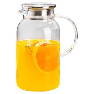 冷水壶玻璃凉水壶家用耐高温加厚晾开水壶茶壶凉水杯大容量果汁壶