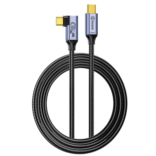 毕亚兹全功能typec弯头数据线usb3.2gen2双头PD100W快充不挡手直角手机游戏L型20Gb高清视频线4k60hz公对公
