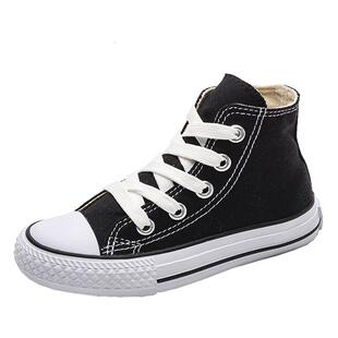 2026秋季新款高帮儿童帆布鞋男童女童鞋子白色布鞋宝宝小白鞋球鞋