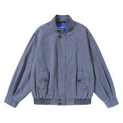 美式复古水洗做旧牛仔外套男春秋款潮牌宽松休闲百搭夹克上衣