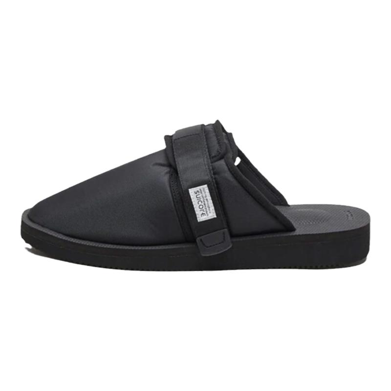 SUICOKE ZAVO-Cab 日系时尚休闲舒适半包头拖鞋黑色男女秋冬棉拖
