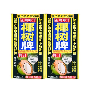 椰树牌生榨椰子汁1L盒装海南特产椰奶椰浆饮料日期新鲜三亚