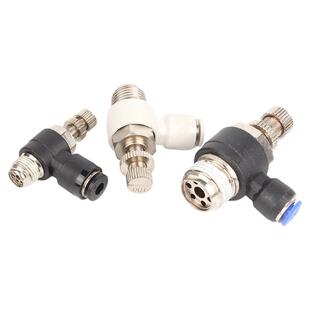 快速接头SL节流阀气动可调气缸气管调节阀SL4-02/6-03/8/10/12mm