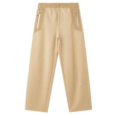 谜底直筒裤长裤2025年冬季新品复古休闲宽松拼接裤子女254MK1503