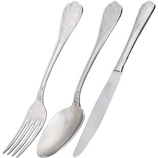 摩登主妇食品级不锈钢西餐餐具刀叉勺三件套高颜值套装切牛排专用