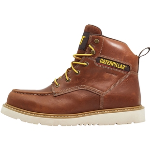 CAT卡特25秋冬新品男士牛皮高帮防水登山鞋增高马丁靴商场同款