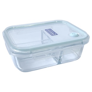 嘉乐扣玻璃保鲜盒上班族便携分隔便当盒微波炉加热大容量分格饭盒