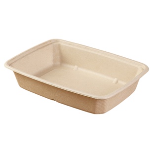 泰式芒果糯米饭打包盒一次性纸浆餐盒夜市摆摊轻食U型便当盒饭盒