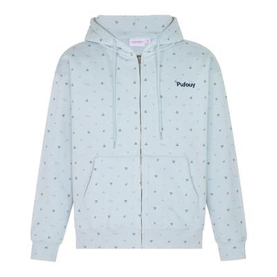 pufouy加绒拉链外套甜美字母