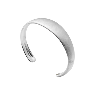 EWEST 素银拉丝手镯女小众原创设计感新款镯子高级百搭气质手饰